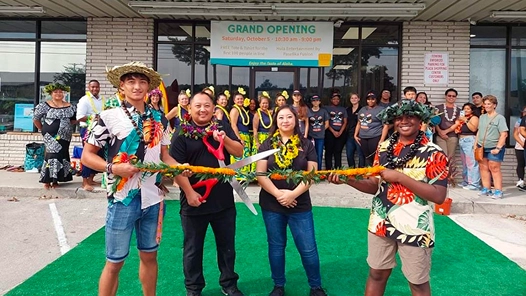 Grand opening celebration at a new L&L Hawaiian Barbecue location